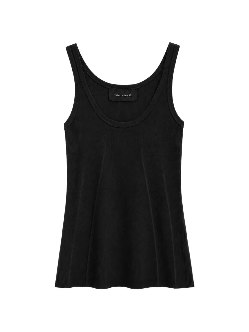 Yigal Azrouel Fijngeribbelde tanktop Zwart