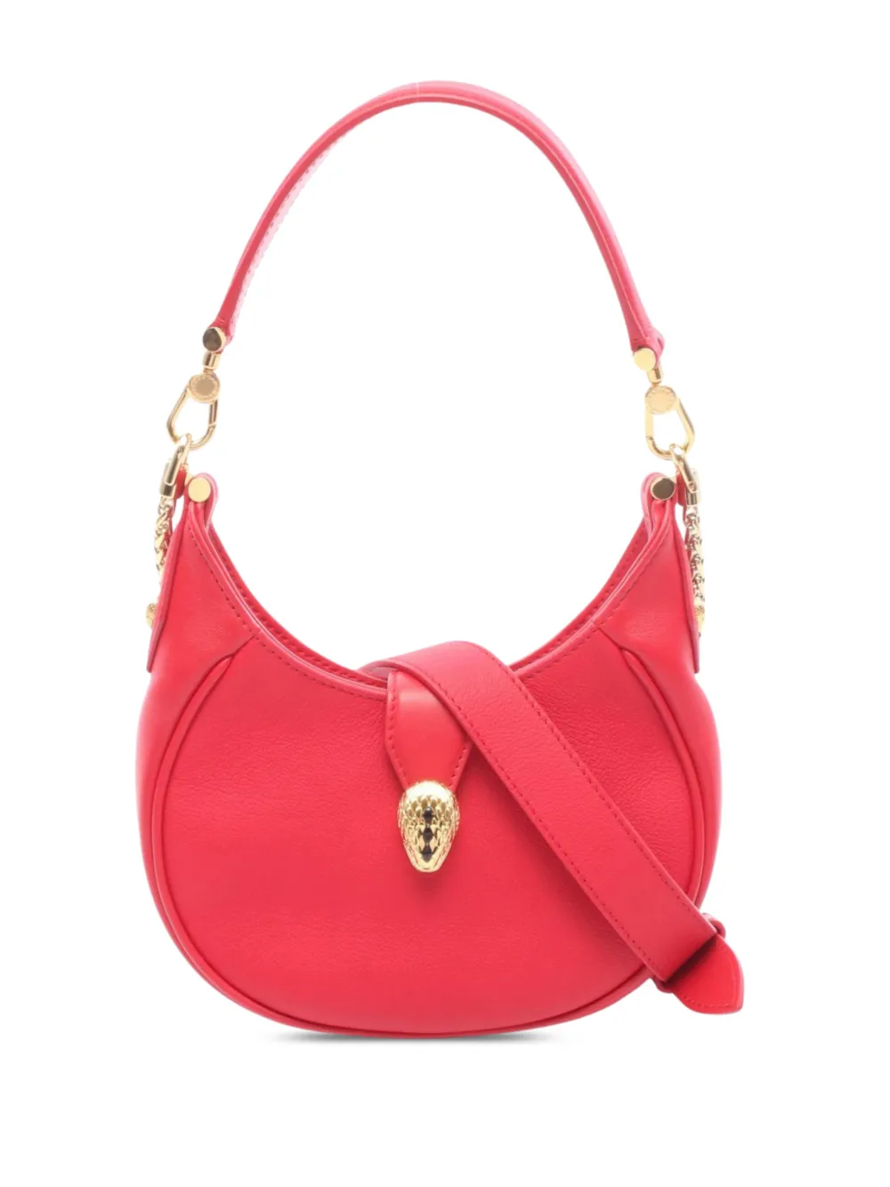 Bvlgari Pre-Owned 2020-2026 Small Leather Serpenti Ellipse satchel - Red