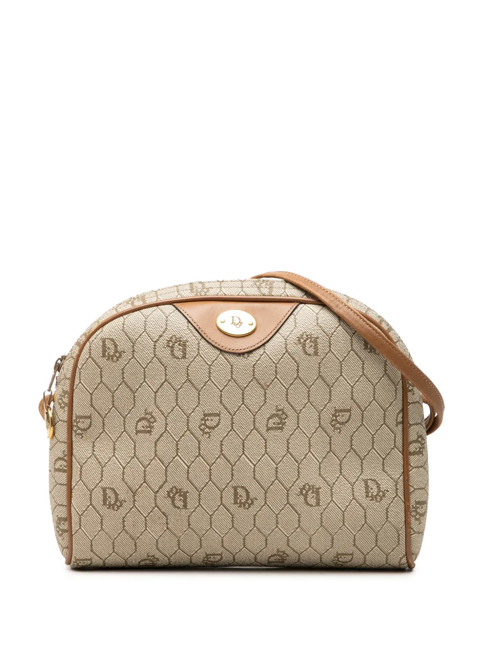 Christian Dior Pre-Owned 20th Century Honeycomb Coated Canvas crossbody bag - Nude