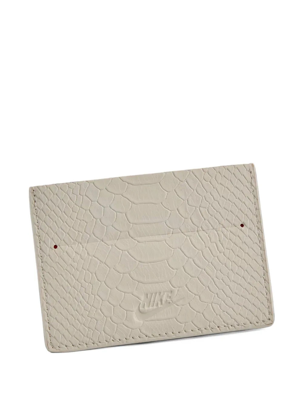 Nike AF1 snakeskin-effect card holder Beige