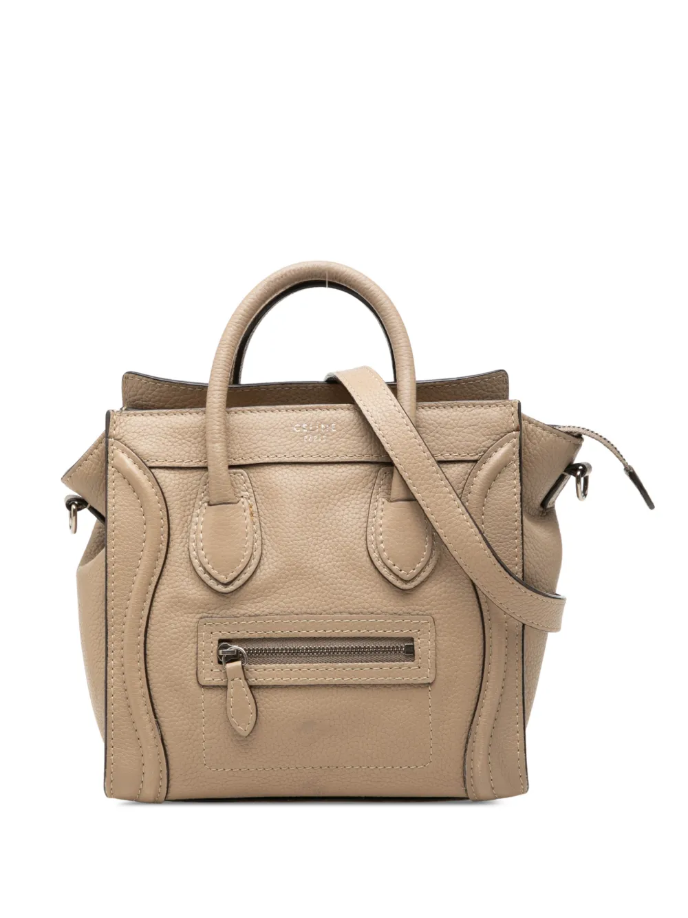 Celine Pre-Owned 2012 Nano Leather Luggage Tote satchel - Nude