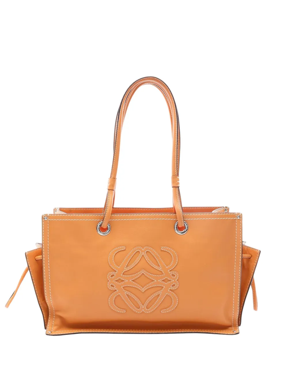 Loewe Pre-Owned cabas Shopper en cuir à motif Anagram (2010-2026) - Marron Loewe Pre-Owned cabas Shopper en cuir à motif Anagram (2010-2026) - Marron
