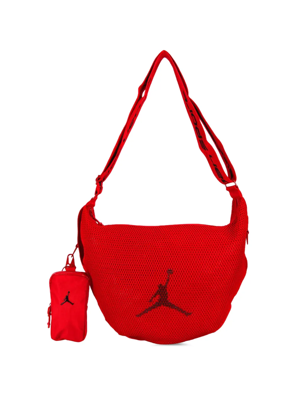 Jordan logo-detail shoulder bag - Rosso