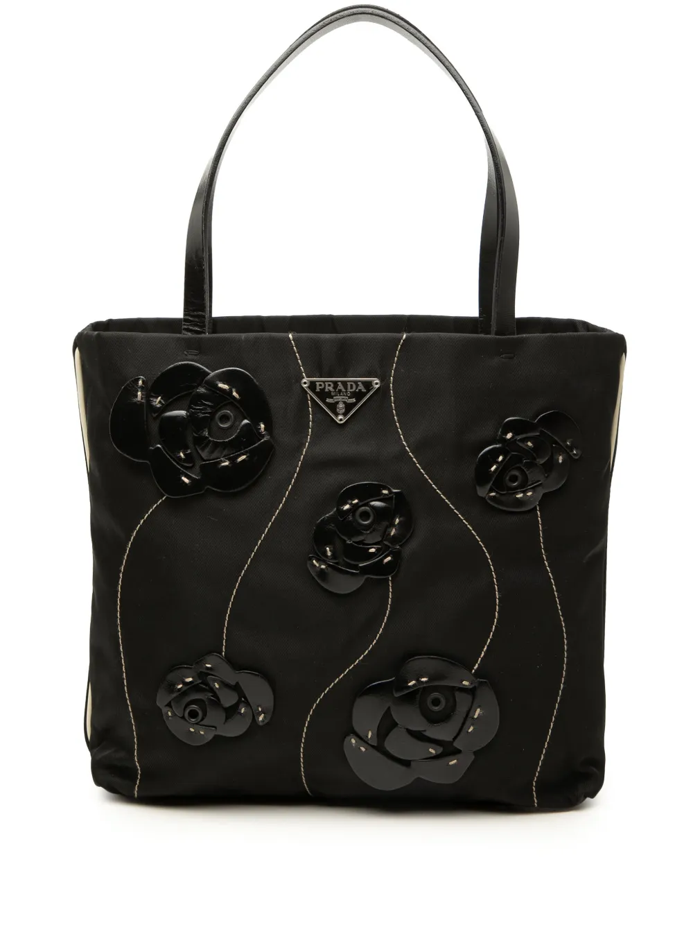 Prada Pre-Owned 2000-2013 Tessuto Rosette tote bag - Black