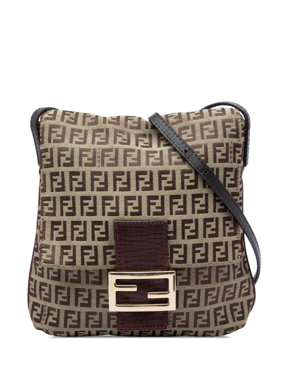 Fendi Pre-Owned 2000-2010 Zucchino Canvas crossbody bag - Braun