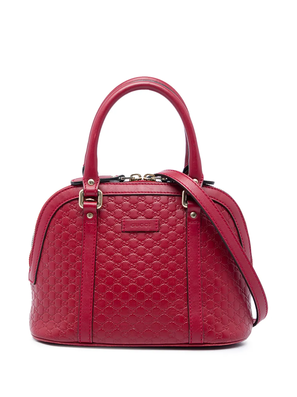 Gucci Pre-Owned 2016-2026 Mini Microguccissima Dome satchel - Rosso