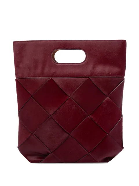 Bottega Veneta Pre-Owned tote pequeña de pelo de poni con Maxi Intrecciato Slip 2012-2026