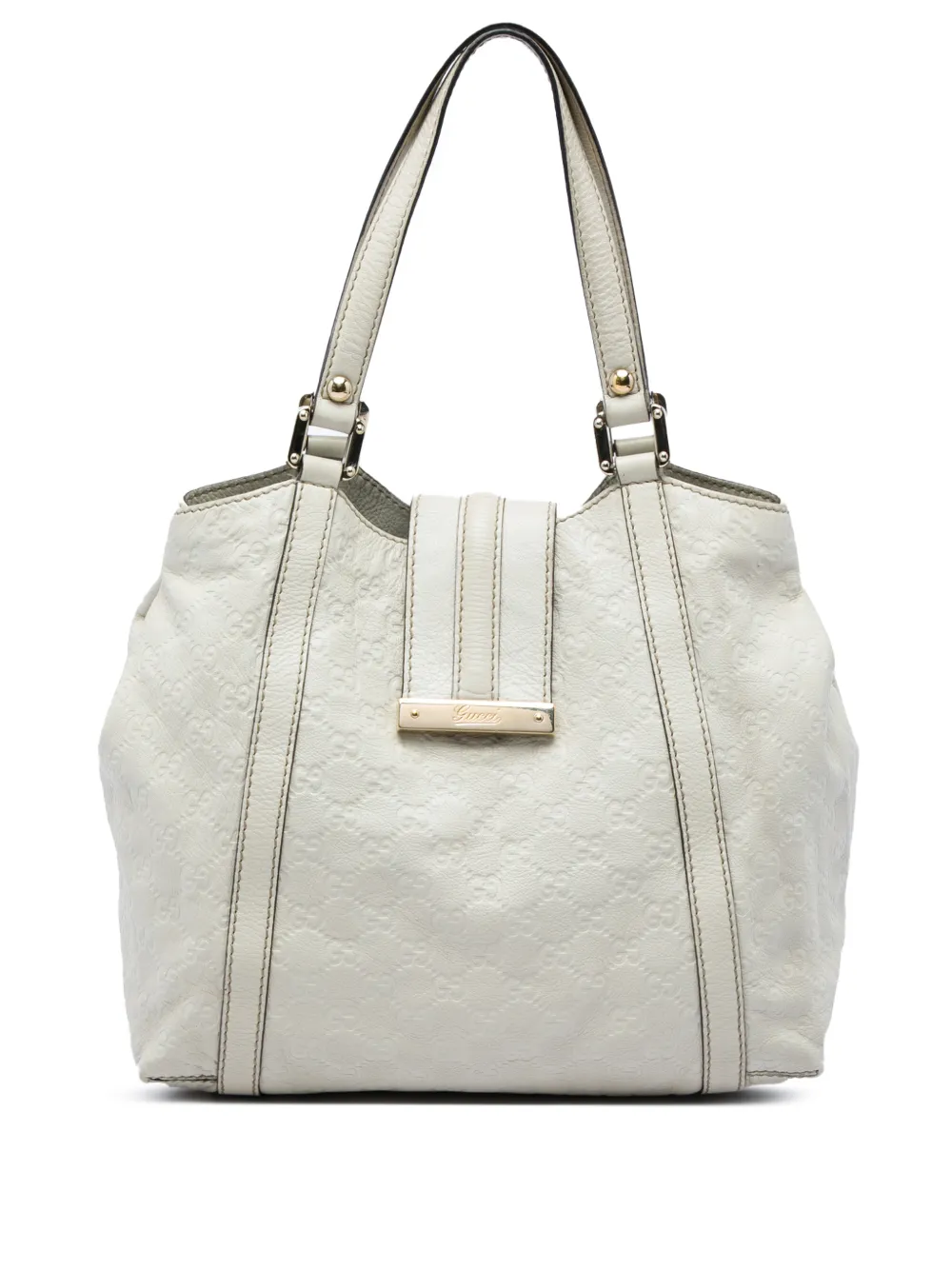 Gucci Pre-Owned sac cabas Guccissima New Ladies (2016-2026) - Blanc Gucci Pre-Owned sac cabas Guccissima New Ladies (2016-2026) - Blanc