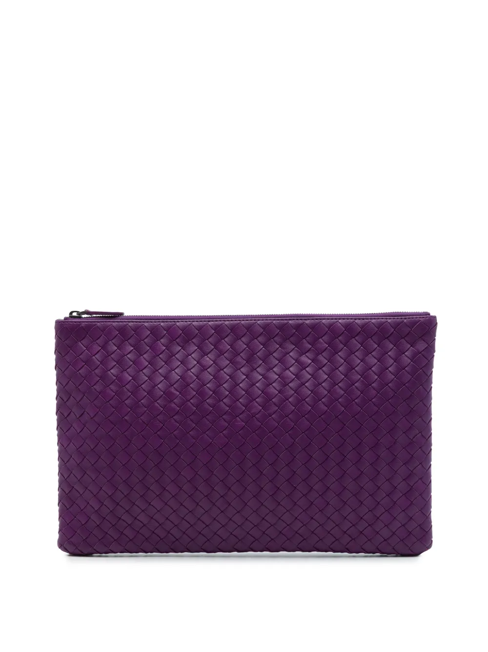 Bottega Veneta Pre-Owned pochette en cuir nappa Intrecciato (2012-2026) - Violet