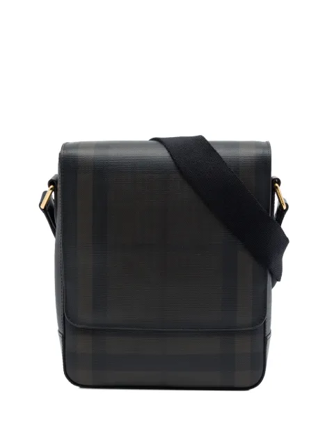 Burberry Pre-Owned 2000-2017 Smoked Check Coated Canvas Greenford Messenger Bag crossbody bag