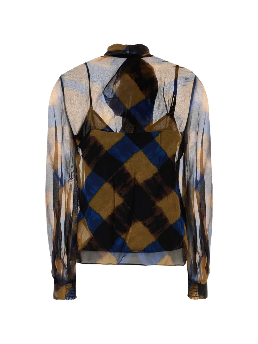 DVF Diane von Furstenberg Garcele blouse met strik Bruin