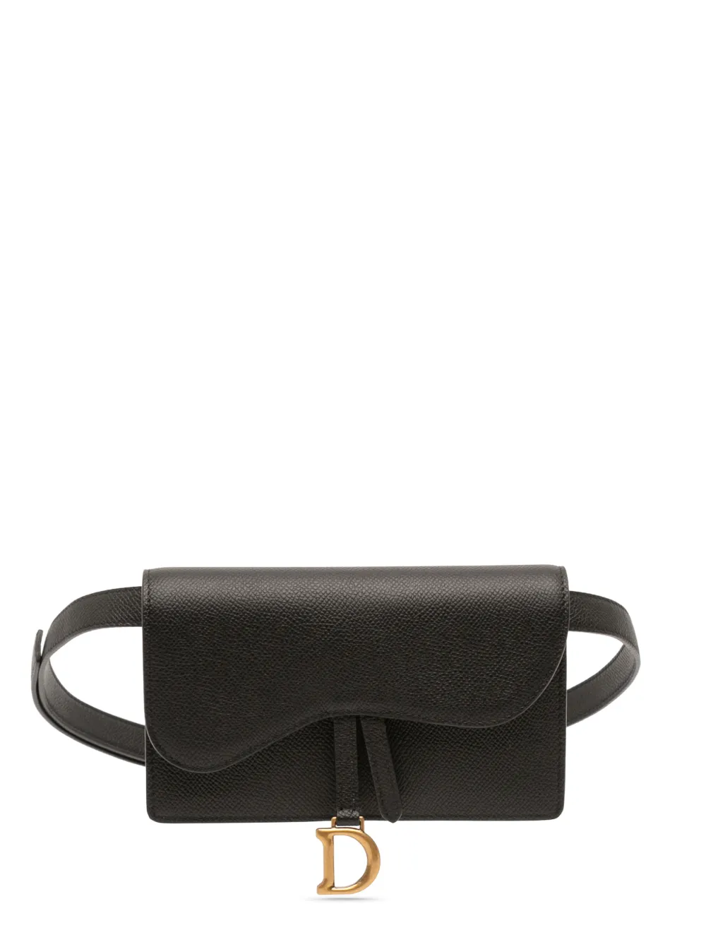 Christian Dior Pre-Owned sac banane Saddle en cuir de veau grainé (2020) - Noir Christian Dior Pre-Owned sac banane Saddle en cuir de veau grainé (2020) - Noir