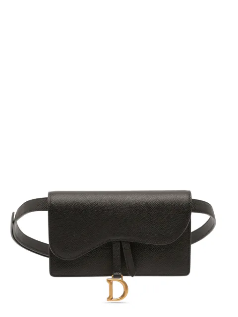 Christian Dior Pre-Owned 2020 Grained Calfskin Saddle Pouch belt bag
