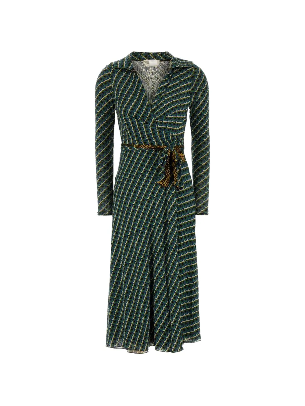 DVF Diane von Furstenberg robe-portefeuille Pheonix à design réversible mi-longue - Vert DVF Diane von Furstenberg robe-portefeuille Pheonix à design réversible mi-longue - Vert