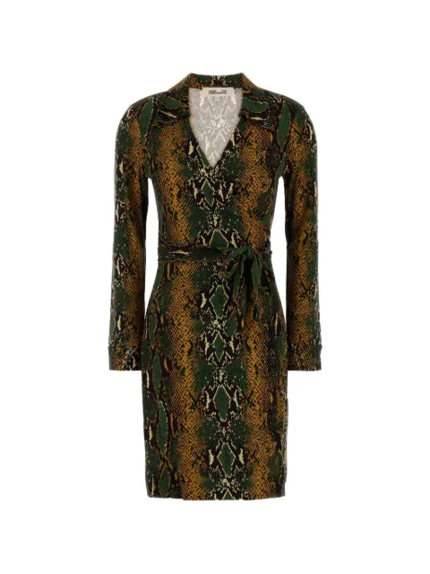 DVF Diane von Furstenberg Vestido curto Janne com estampa pele de cobra
