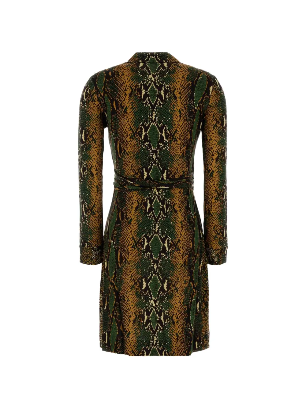 DVF Diane von Furstenberg Jeanne zijden mini-jurk met python-print Bruin