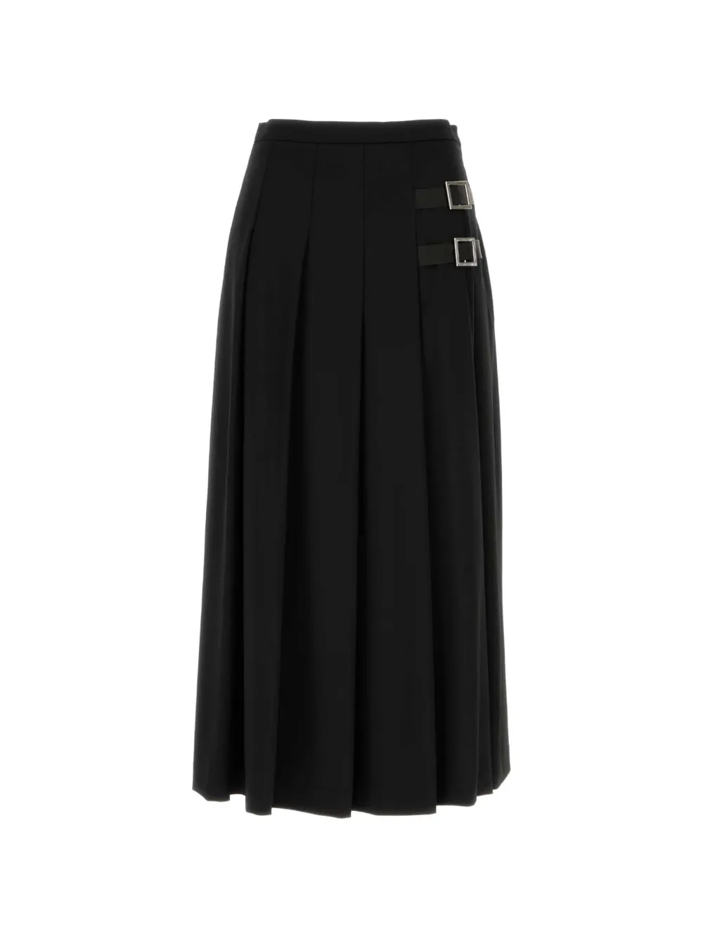 LE SULLY STUDIO buckle-detail pleated midi skirt