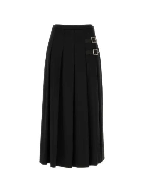LE SULLY STUDIO buckle-detail pleated midi skirt