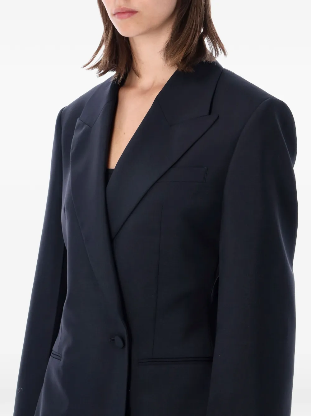 Róhe Peak-lapels Double-breasted Blazer in Blue, view 3