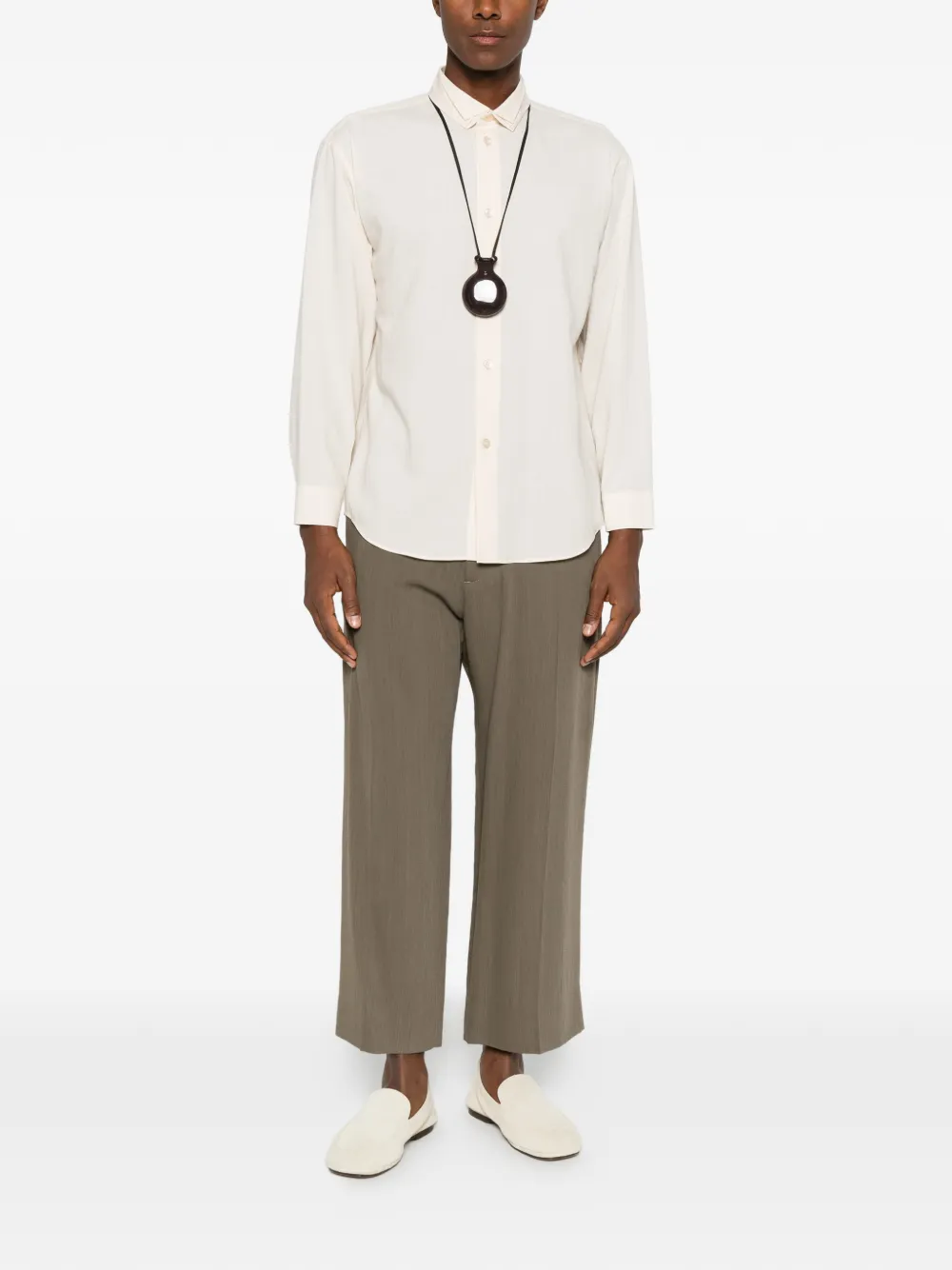 Homme Plissé Issey Miyake Overhemd met knoopsluiting Beige