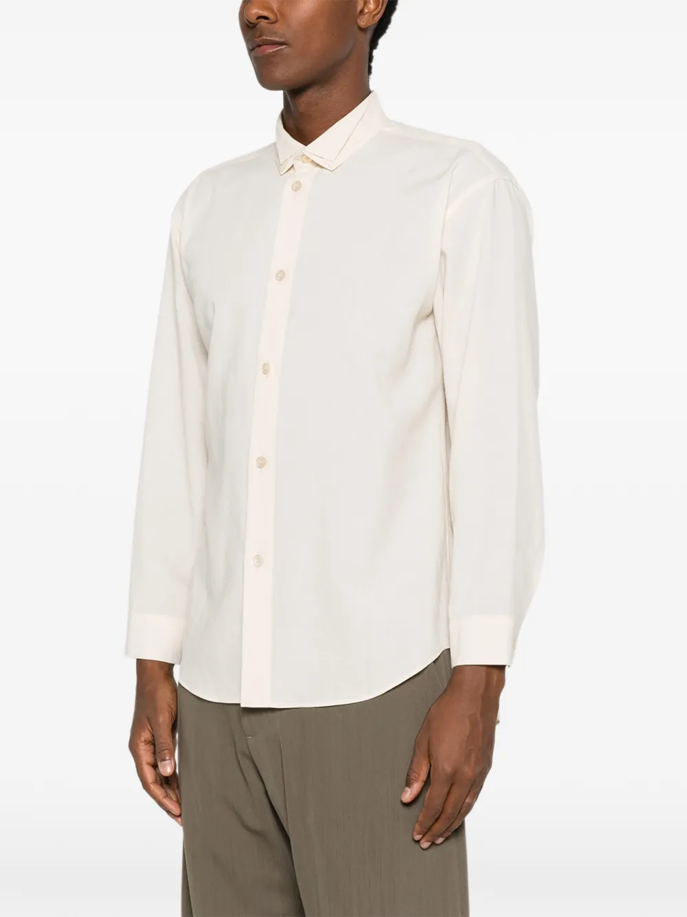 Homme Plissé Issey Miyake Overhemd met knoopsluiting Beige