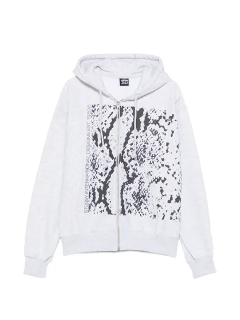 Stüssy Snakeskin zip-up hoodie