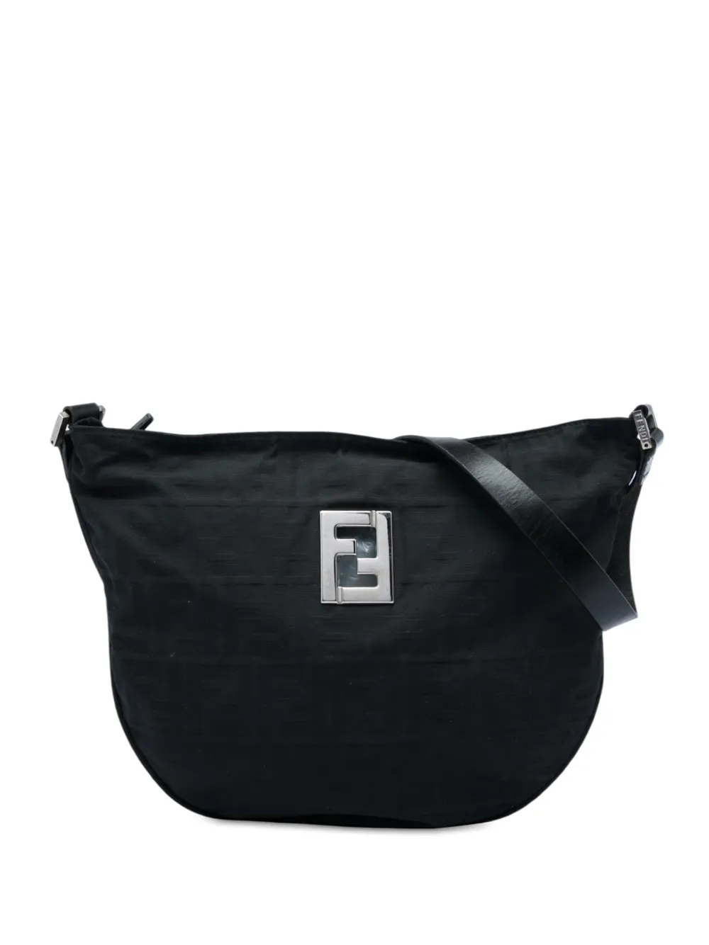 Fendi Pre-Owned 2000-2010 Zucca Nylon hobo bag in Black