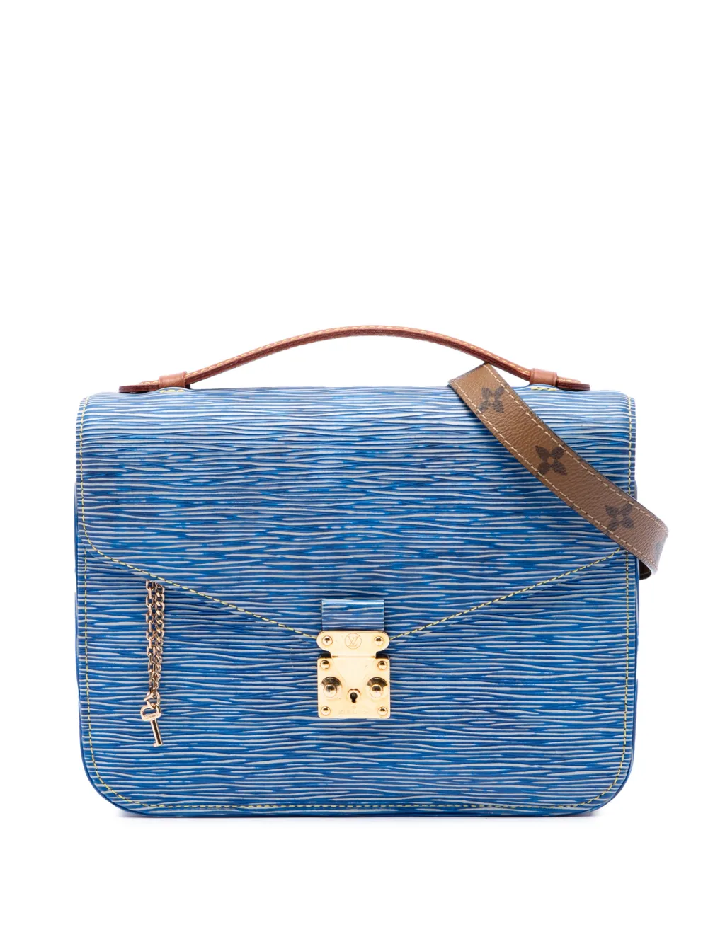 Louis Vuitton Pre-Owned sac à main Pochette Metis en jean Epi et à monogramme inversé (2017) - Bleu