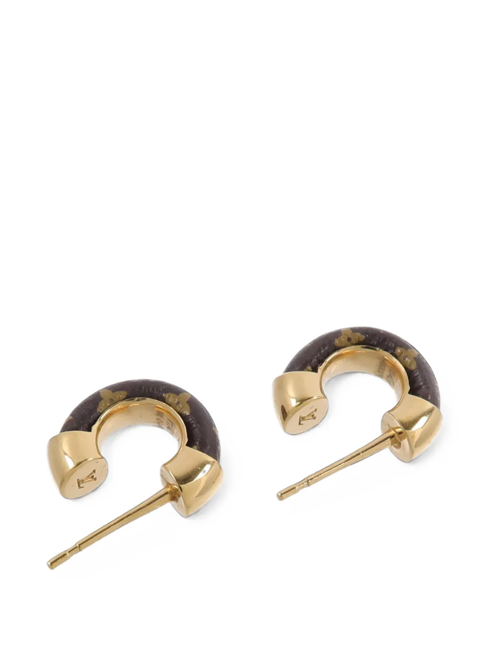 Louis Vuitton Pre-owned Monogram Wild LV Hoop Earrings in Gold, view 3