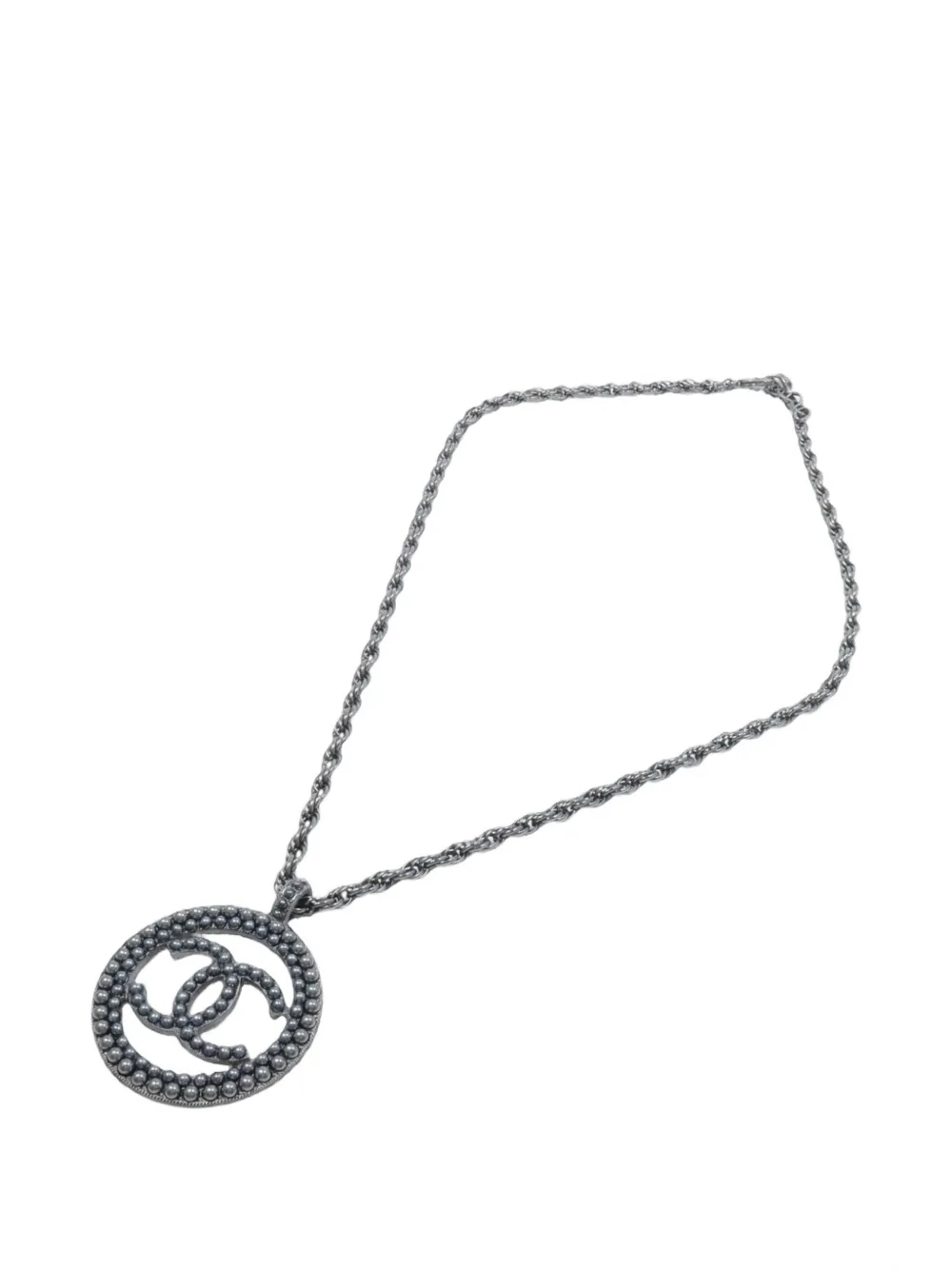 CHANEL Pre-Owned CC pendant necklace - Grigio