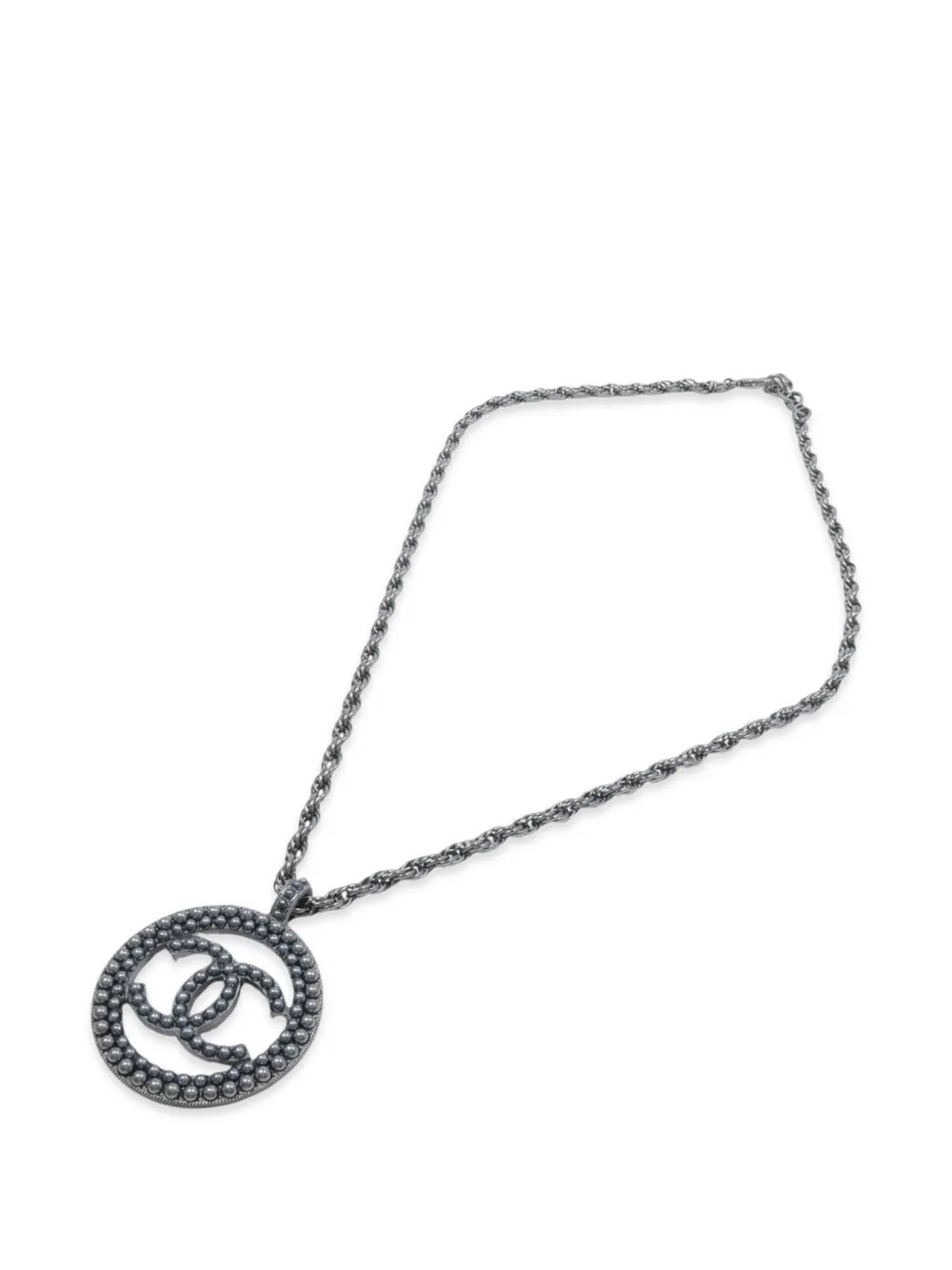 CHANEL Pre-Owned CC pendant necklace - Grey