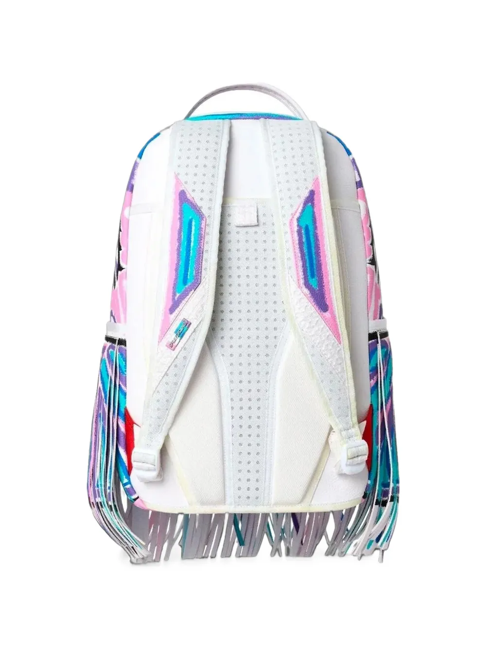 Sprayground Rugzak met franje en grafische print Wit