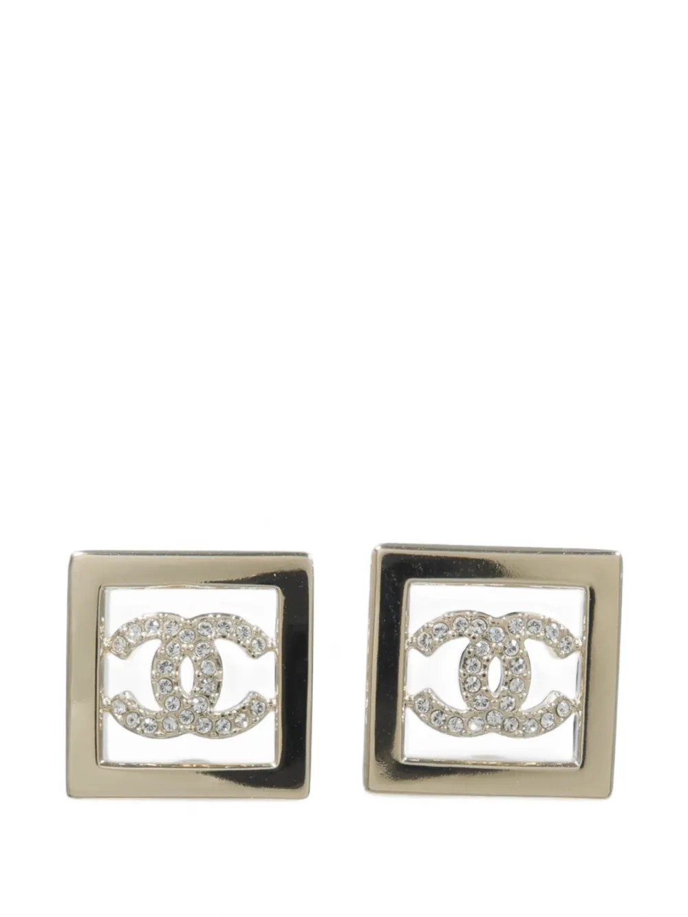 CHANEL Pre-Owned CC crystal-embellished earrings - Oro