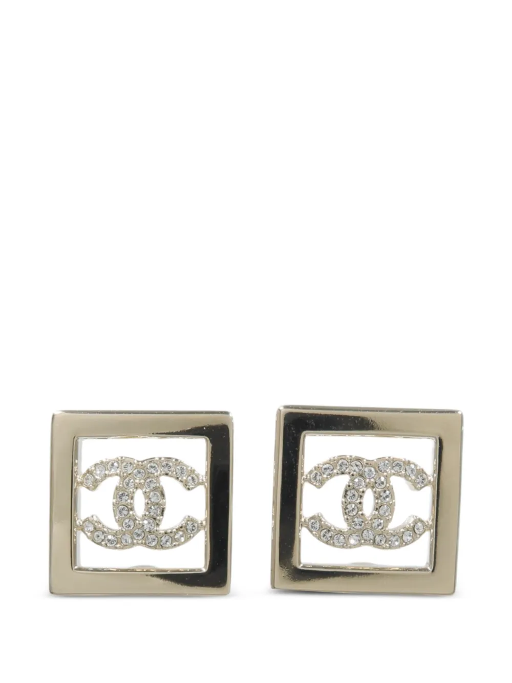 CHANEL Pre-Owned CC crystal-embellished earrings - Gold