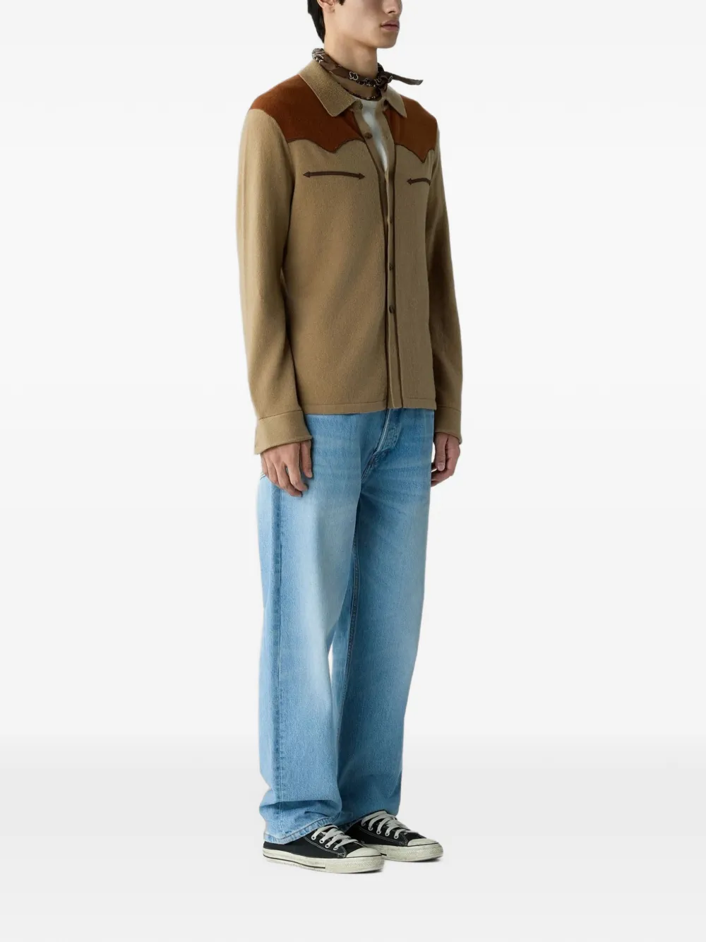 Guest In Residence Western kasjmier overhemd Beige