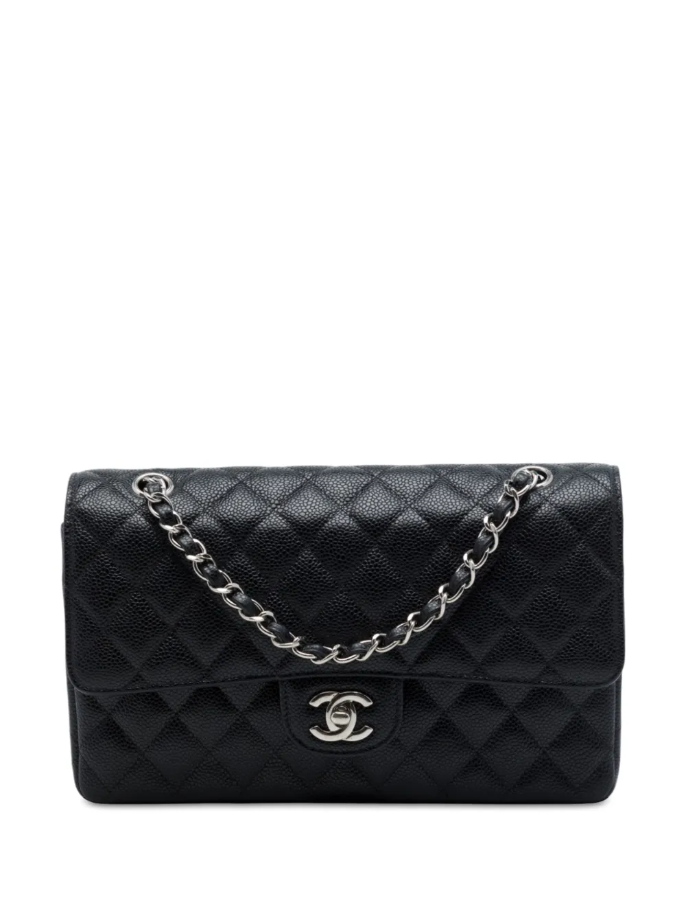 CHANEL Pre-Owned 2009-2010 Medium Classic Caviar Double Flap shoulder bag - Nero
