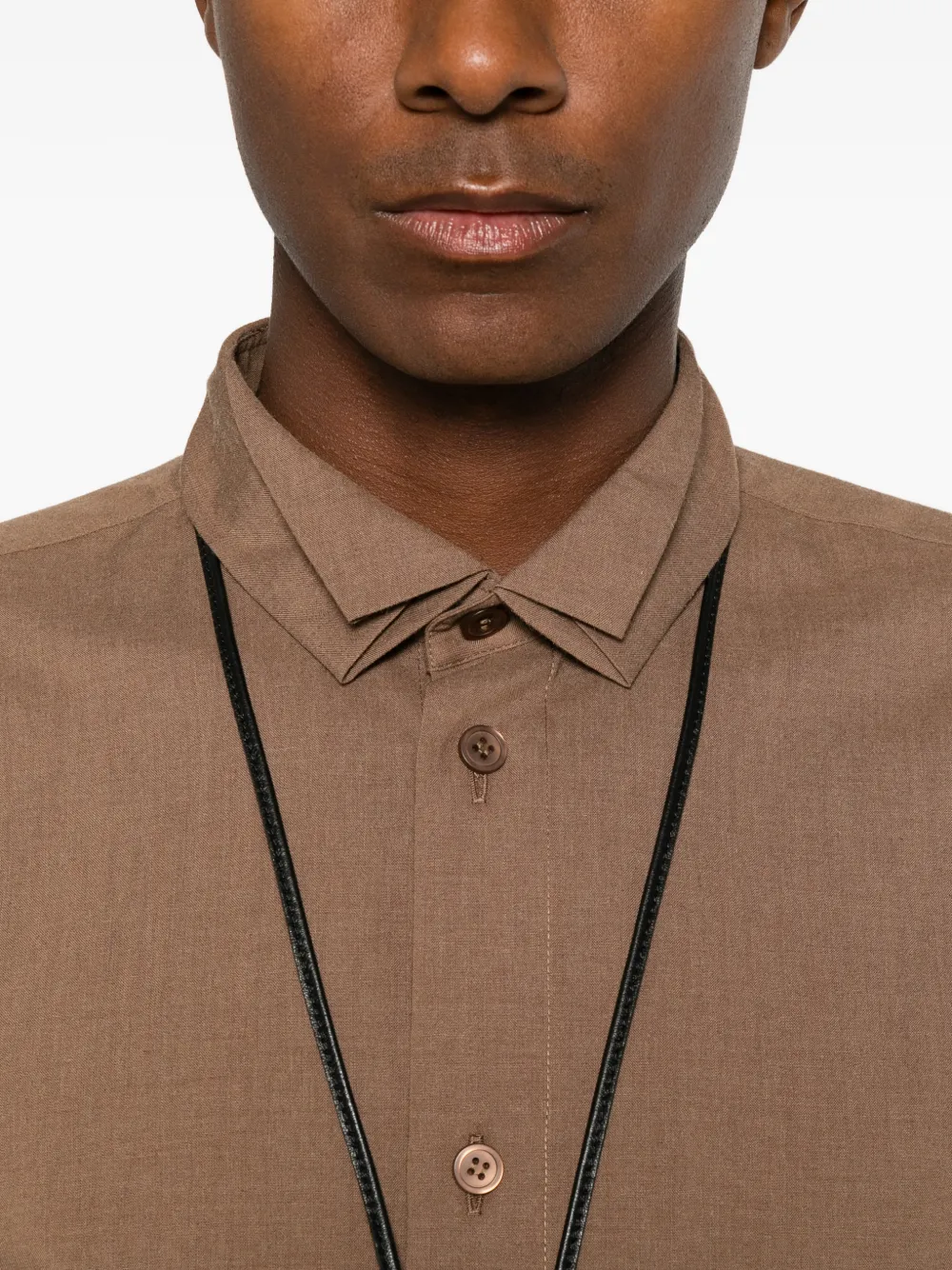 Homme Plissé Issey Miyake Linnen overhemd Bruin
