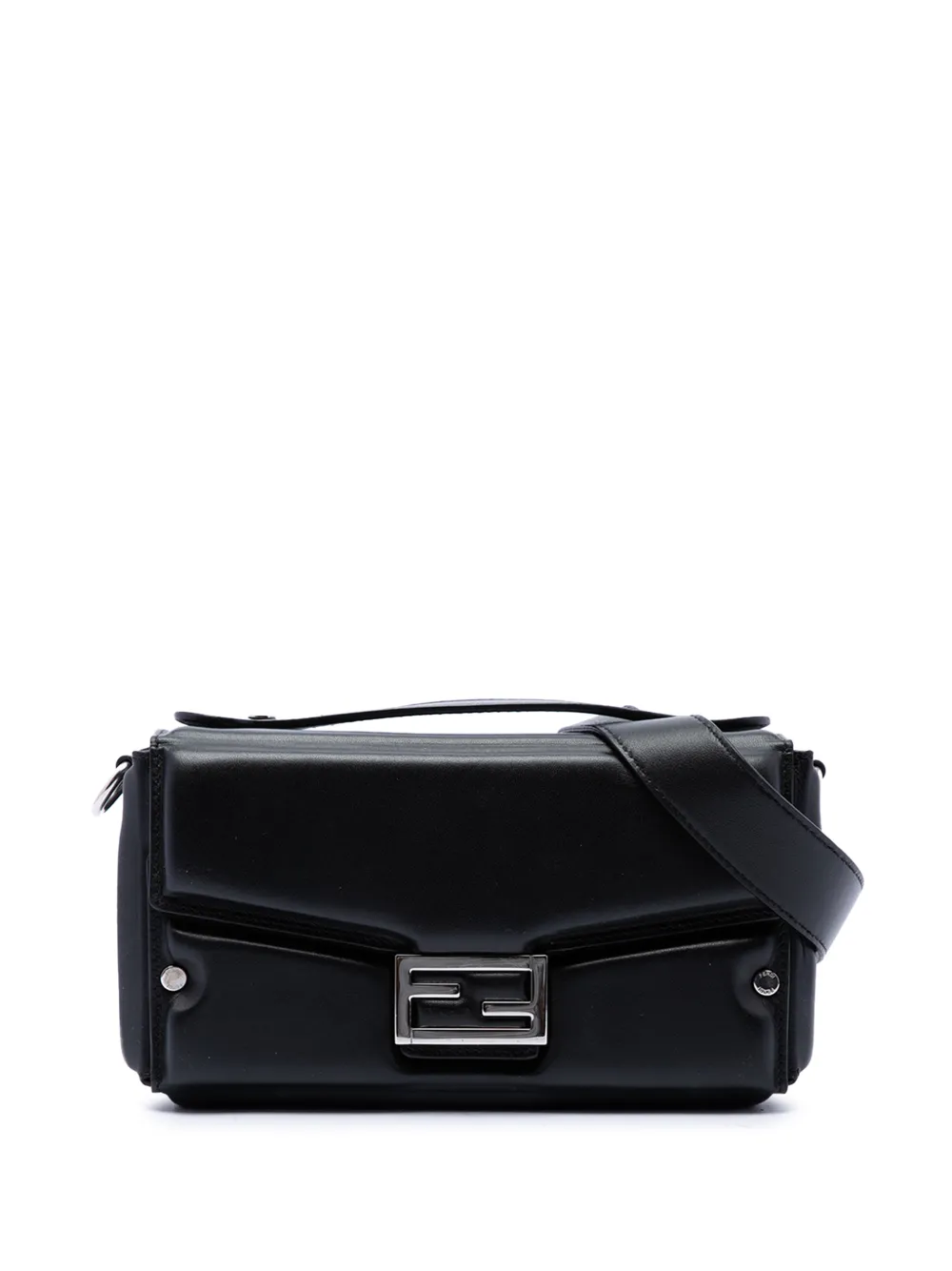 Fendi Pre-Owned 2010-2026 Leather Soft Trunk Baguette satchel - Nero