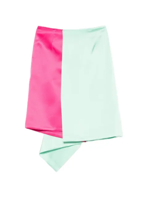 LII colour-block draped midi skirt