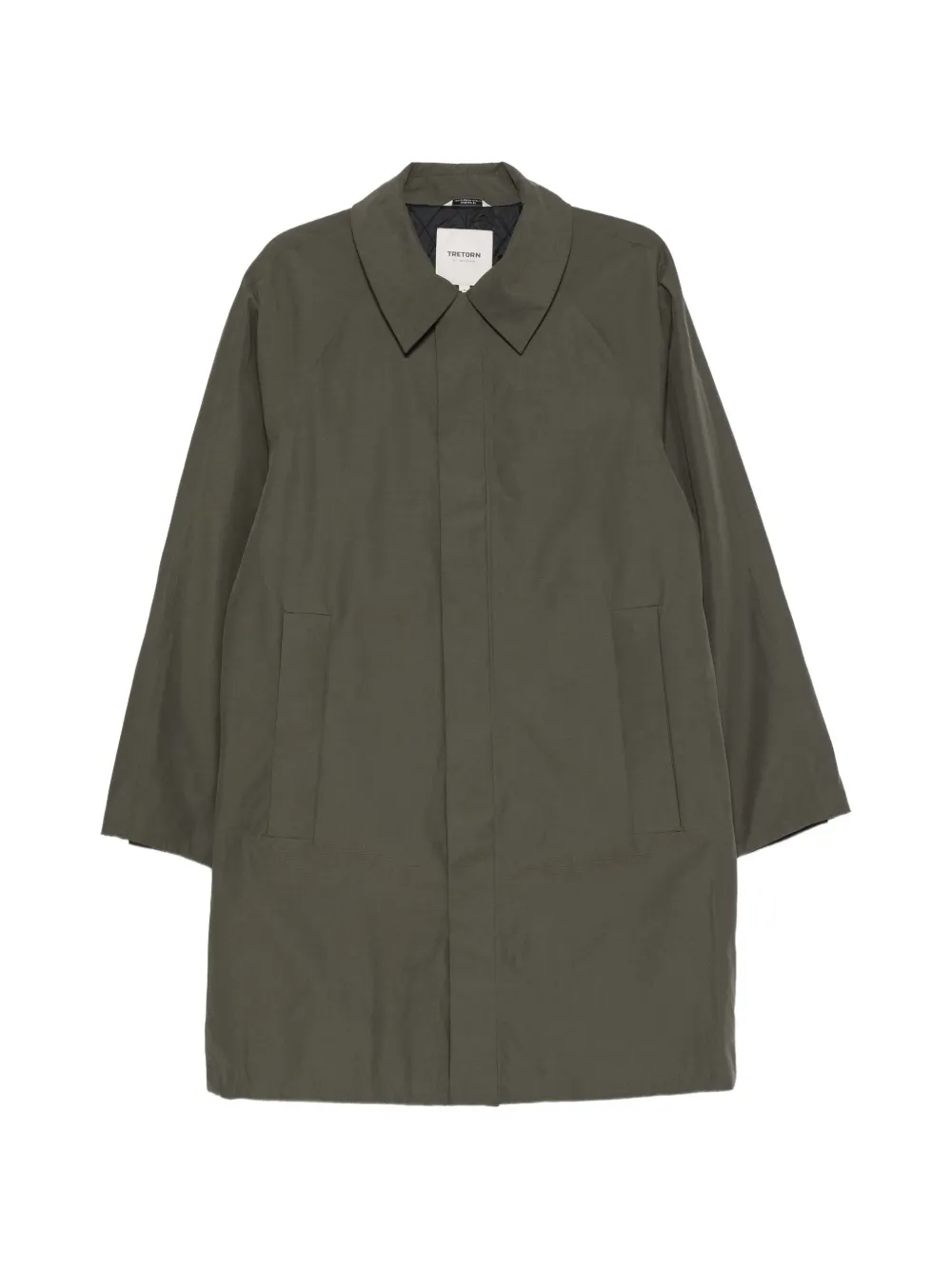 Tretorn concealed-front raglan-sleeve coat - Vert Tretorn concealed-front raglan-sleeve coat - Vert