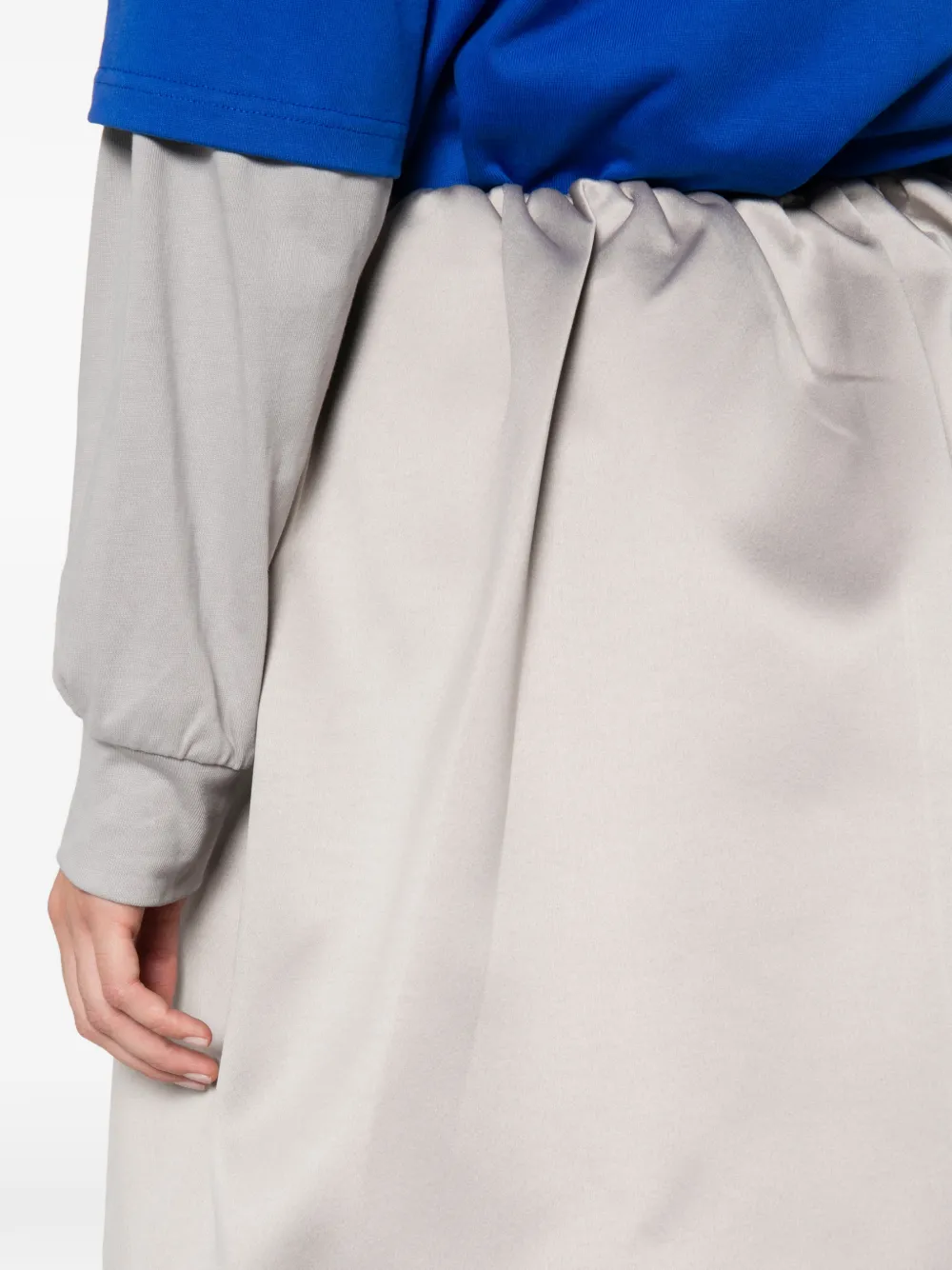 LII Mini-rok met satijnen afwerking en bubbelzoom Grijs