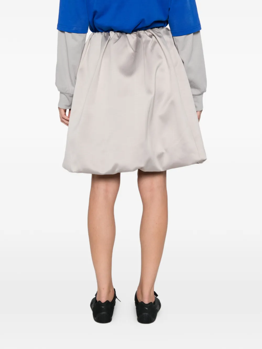LII Mini-rok met satijnen afwerking en bubbelzoom Grijs