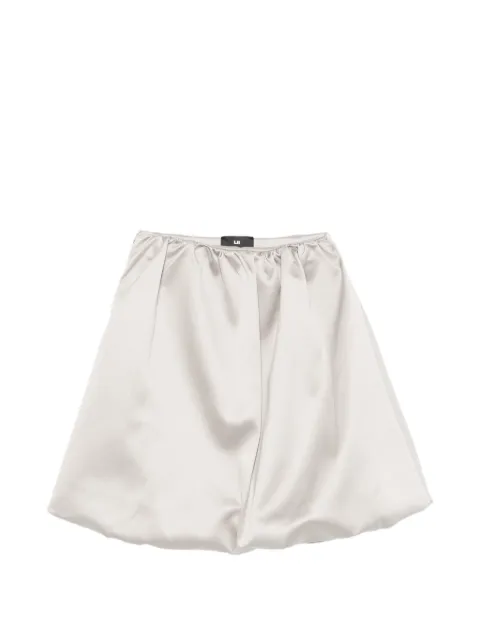 LII satin-finish bubble-hem mini skirt