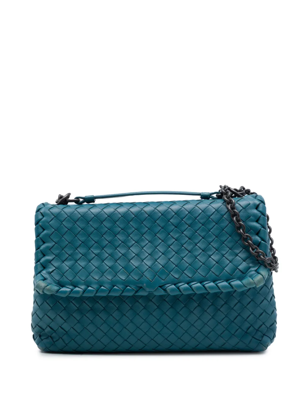 Bottega Veneta Pre-Owned 2012-2026 Small Nappa Intrecciato Olimpia shoulder bag - Blau