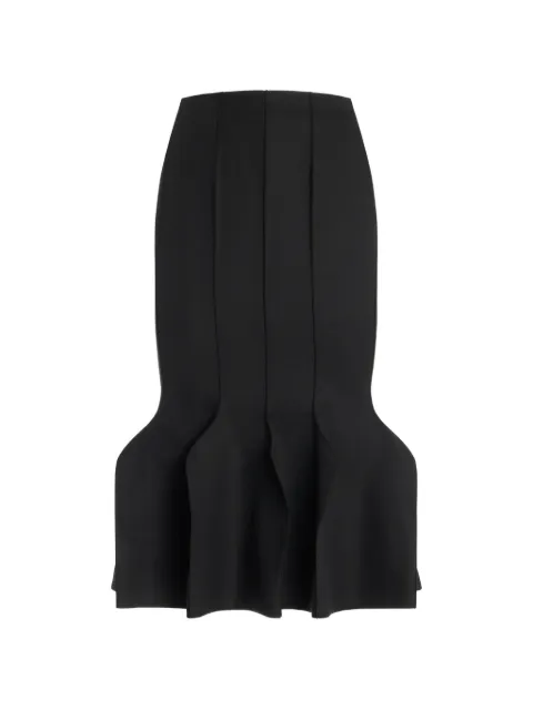 Genny panelled fluted midi skirt