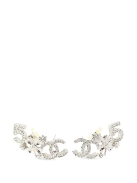 CHANEL Pre-Owned CC crystal-embellished earrings