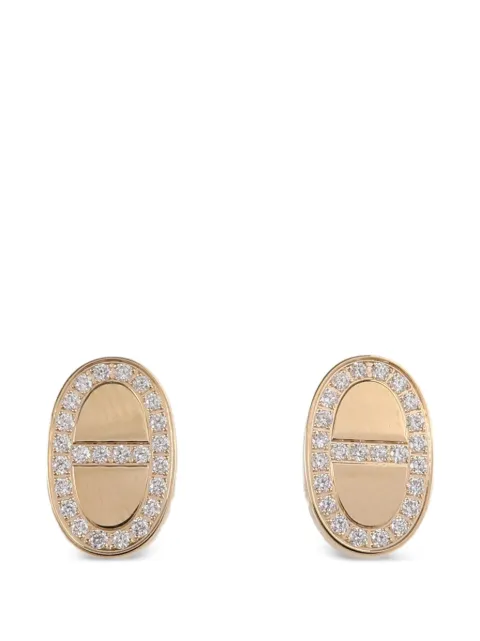 Hermès Pre-Owned aretes Chaine d'Ancre Contour con diamantes