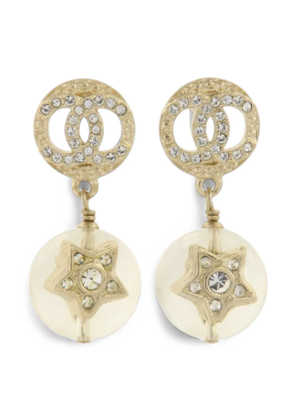 CHANEL Pre-Owned CC star-motif earrings - Oro