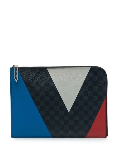 Louis Vuitton Pre-Owned 2016 Damier Cobalt Americas Cup Pochette Jour GM clutch bag