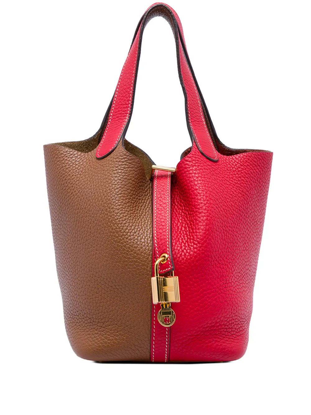 Hermès Pre-Owned sac à main Picotin Lock 18 Casaque en cuir Clémence (2019) - Rouge Hermès Pre-Owned sac à main Picotin Lock 18 Casaque en cuir Clémence (2019) - Rouge